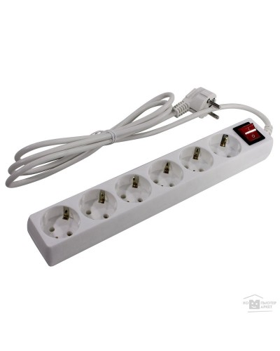 SP6W-230. Сетевой фильтр 6 розеток, 3м, белый. 5bites в Назрани