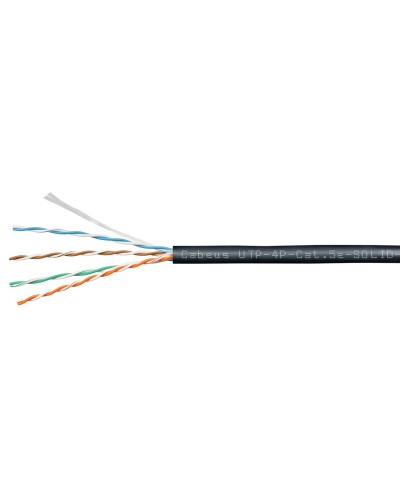 UTP-4P-Cat.5e-SOLID-OUT-PE-UV-100 (11246c-5). Кабель «витая пара» (LAN) для структурированных систем связи. CABEUS в Назрани