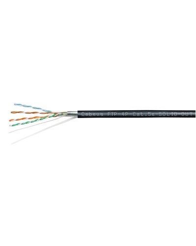 FTP-4P-Cat.5e-SOLID-OUT-PE-UV-100 (11792c-5). Кабель «витая пара» (LAN) для структурированных систем связи. CABEUS в Назрани