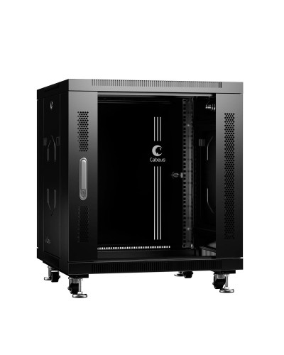 SH-05C-12U60/60-BK (8554c). Шкаф телекоммуникационный 19 напольный 12U. CABEUS в Назрани