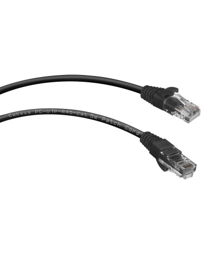 PC-UTP-RJ45-Cat.5e-0.3m-BK (7658c), чёрный. Патч-корд медный. CABEUS в Назрани