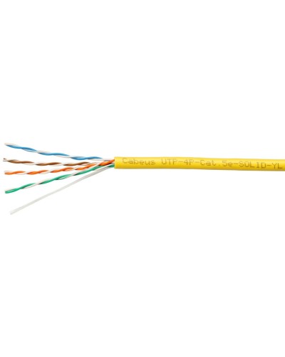 UTP-4P-Cat.5e-SOLID-LSZH-YL-100 (9780c-5). Кабель «витая пара» (LAN) для структурированных систем связи. CABEUS в Назрани