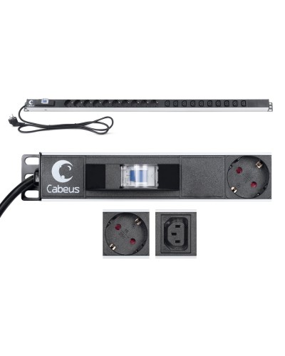 PDU-16-10S-10C13-B (9552c). Блок розеток. CABEUS в Назрани