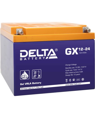 Delta GX 12-24. Аккумулятор герметичный свинцово-кислотный. Delta в Назрани
