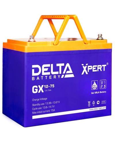 Delta GX 12-75. Аккумулятор герметичный свинцово-кислотный. Delta в Назрани