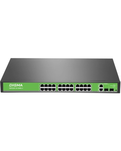 DSP224F-2C-R400 DSP224F-2C-R400 V1 (L2) 24х100Мбит/с 2хКомбо(1000BASE-T/SFP) 24PoE 24PoE+ 400W. Коммутатор с питанием по PoE. Digma в Назрани