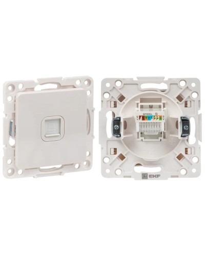 Стокгольм Механизм Розетки RJ-45 1-местной (EYK01-035-10). Механизм Розетки RJ-45 1-местной. EKF в Назрани