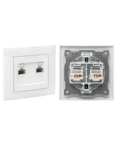 Валенсия розетка комп RJ-45 2-местная (EWK02-035-10). Розетка комп RJ-45 2-местная. EKF в Назрани