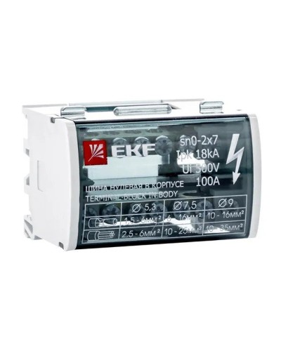 Шина нулевая в корпусе 2х7 (sn0-2х7). Шина нулевая в корпусе. EKF в Назрани