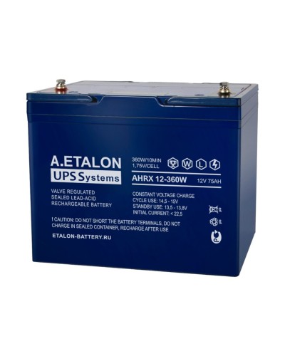 A.ETALON AHRX 12-360W (75). Аккумулятор герметичный свинцово-кислотный. ETALON в Назрани