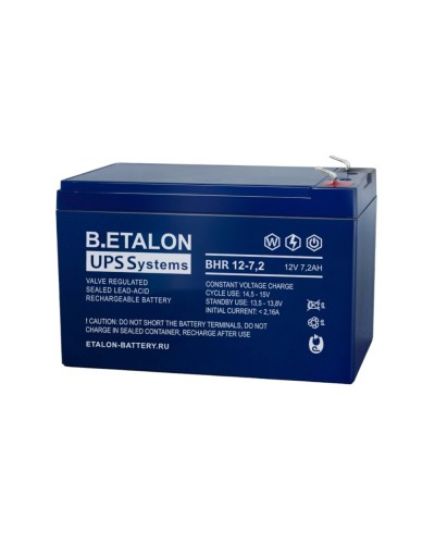 B.ETALON BHR 12-7,2. Аккумулятор герметичный свинцово-кислотный. ETALON в Назрани