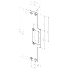Eff-Eff (----16940-01). Планка, плоская, короткая. Eff-Eff