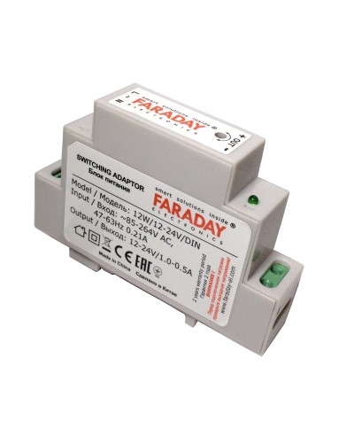 12W/12-24V/DIN. Блок питания. FARADAY в Назрани