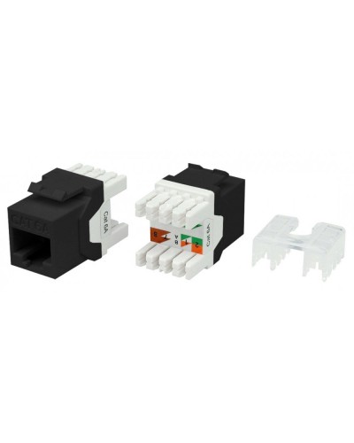 KJ8-8P8C-C6A-180-BK. Вставка Keystone Jack RJ-45. Hyperline в Назрани