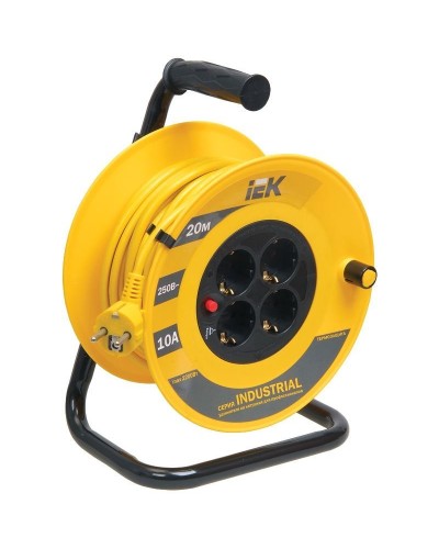 УК20 4 места, 20м (WKP15-16-04-20). Удлинитель на катушке Industrial. IEK в Назрани