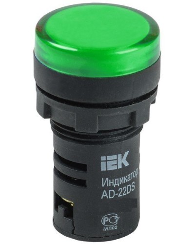 Лампа AD22DS (LED) матрица D22мм зеленый 230В (BLS10-ADDS-230-K06). Светосигнальный индикатор. IEK в Назрани