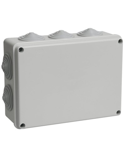 Коробка распаячная КМ41244 190х140х70 открытой проводки IP55 10 гермовводов серая (UKO11-190-140-070-K41-55). Коробка распаячная безгалогенная (HF). IEK в Назрани