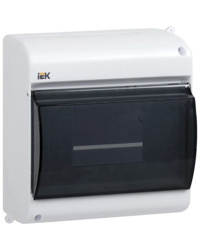 Корпус пластиковый КМПн 2/6 IP30 белый KREPTA 3 (MKP42-N-06-30-09). Щиток модульный с прозрачной дверцей, настенный. IEK в Назрани