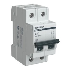 GENERICA ВА47-29М 2P C 40А 4,5кА (MVA21-2-040-C-G). Автоматический выключатель. IEK