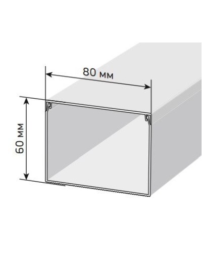 Короб 80х60 ЭЛЕКОР (CKK10-080-060-1-K01-008). Кабель-канал с двойным замком. IEK в Назрани