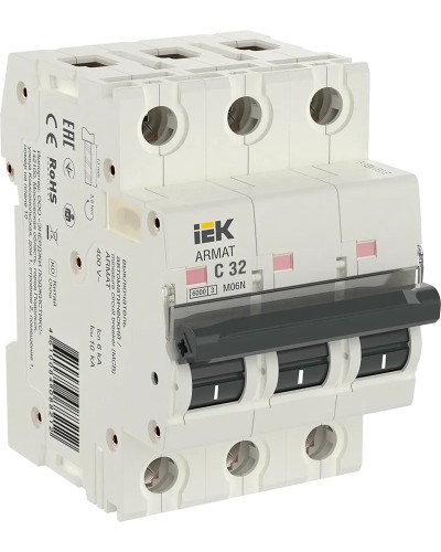 M06N 3P C 32А 6кА ARMAT (AR-M06N-3-C032). Автоматический выключатель. IEK в Назрани