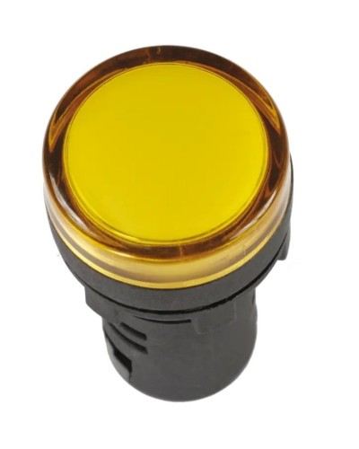 Лампа AD22DS (LED) матрица D22 мм желтый 12В AC/DC желтый (BLS10-ADDS-012-K05). Светосигнальный индикатор. IEK в Назрани