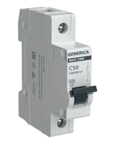 GENERICA ВА47-29М 1P C 50А 4,5кА (MVA21-1-050-C-G). Автоматический выключатель. IEK в Назрани