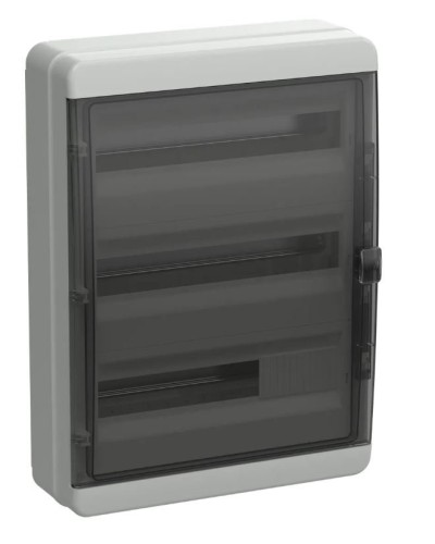 Корпус пластиковый КМПн-54 IP65 TEKFOR (TF5-KP72-N-54-65-K03-K02). Корпус модульный пластиковый черная прозрачная дверь. IEK в Назрани