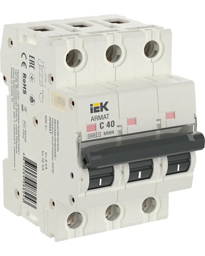 M06N 3P C 40А 6кА ARMAT (AR-M06N-3-C040). Автоматический выключатель. IEK в Назрани