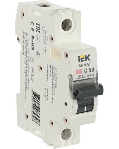 M06N 1P C 50А 6кА ARMAT (AR-M06N-1-C050). Автоматический выключатель. IEK в Назрани