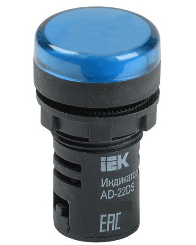 Лампа AD22DS (LED) матрица D22мм синий 24В AC/DC (BLS10-ADDS-024-K07). Светосигнальный индикатор. IEK в Назрани