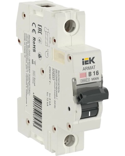 M06N 1P B 16А 6кА ARMAT (AR-M06N-1-B016). Автоматический выключатель. IEK в Назрани