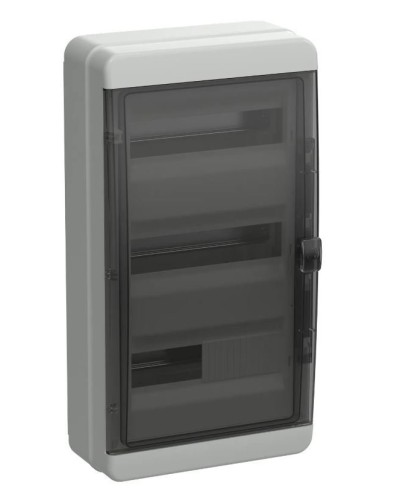 Корпус пластиковый КМПн-36 IP65 TEKFOR (TF5-KP72-N-36-65-K03-K02). Корпус модульный пластиковый черная прозрачная дверь. IEK в Назрани