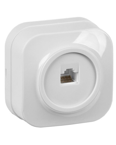 Розетка RJ45 кат.5E о/у РК10-ХБ белый IEK GLORY (EKH10-K01). Розетка компьютерная. IEK в Назрани