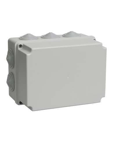 Коробка распаячная КМ41246 190х140х120 открытой проводки IP55 10 гермовводов серая (UKO10-190-140-120-K41-55). Коробка распаячная безгалогенная (HF). IEK в Назрани