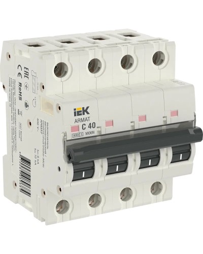 M06N 4P C 40А 6кА ARMAT (AR-M06N-4-C040). Автоматический выключатель. IEK в Назрани