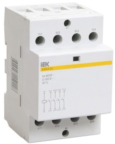 Контактор модульный КМ63-40 AC/DC (MKK21-63-40). Контактор модульный. IEK в Назрани