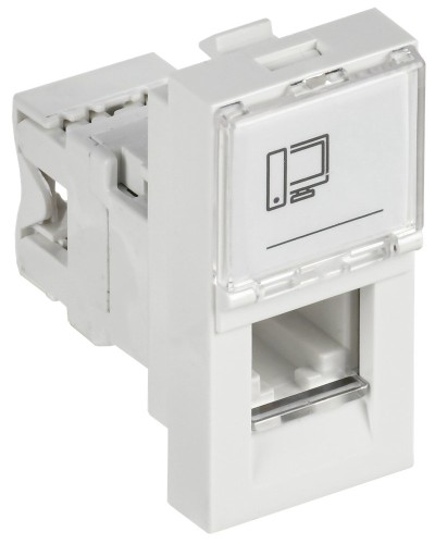 Розетка RJ45 кат.6 PRIMER РКИ-10-00-П-6 белый IEK (PR-KK40D-RI-0-1-C06U-K01). Розетка RJ-45. IEK в Назрани