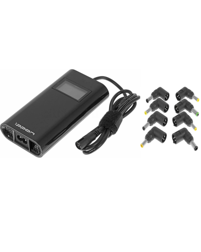 Блок питания Ippon D90U автоматический 90W 15V-19.5V 8-connectors 4.5A 1xUSB 2.1A, LCD индикатор (654527). Блок питания. Ippon в Назрани