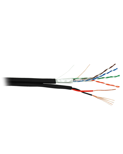 F/UTP 4pair, Cat5e, Out, PVC+PWR (EC-UF004-5E-PC050-PE-BK). Кабель «витая пара» (LAN) для структурированных систем связи. NETLAN в Назрани