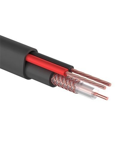 КВК-П-2+2x0,50 мм² (Cu/CCA) черный PROconnect (01-4215). Кабель комбинированный для систем видеонаблюдения. PROCONNECT в Назрани
