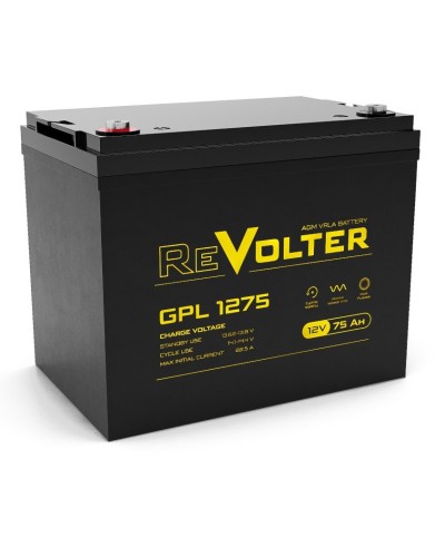 Revolter GPL 1275. Аккумулятор автомобильный герметичный свинцово-кислотный. Revolter в Назрани