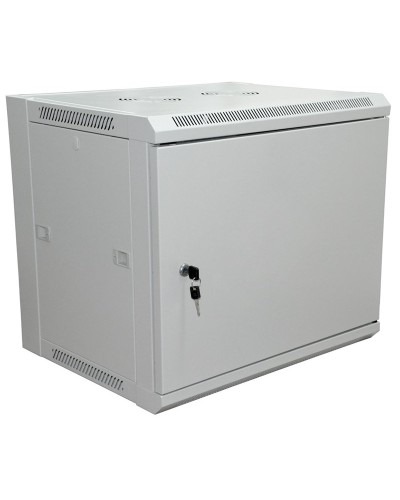 Шкаф телекоммуникационный 19 настенный 6U 600×450×370 мм (ШxГxВ) - передняя дверь металл, боковые стенки съемные (разобранный), RAL 7035 (04-2210). Шкаф телекоммуникационный 19 настенный 6U. Rexant в Назрани