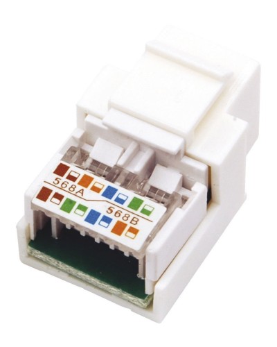 Модуль Keystone Jack RJ-45(8P8C), UTP, CAT 5e, тип 180 градусов, белый REXANT (03-1011). Модуль Keystone Jack. Rexant в Назрани