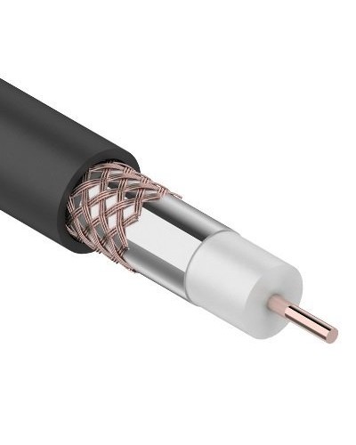 RG-6U+Cu, 75 Ом, Cu/Al/Cu, 64%, 100м. OUTDOOR REXANT (01-2222). Кабель коаксиальный радиочастотный. Rexant в Назрани