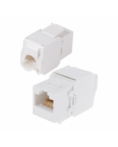 Модуль Keystone Jack RJ-45(8P8C) UTP, CAT 6, тип 180 градусов, самозажимной, белый REXANT (05-1052): Модуль Keystone Jack в Назрани