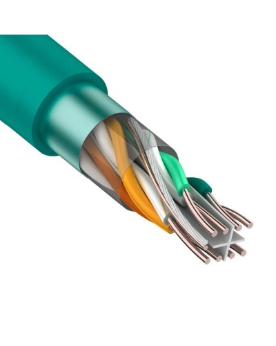 F/UTP, CAT 6, нг(А)-LSLTx, 4х2х0,575мм, 23AWG, INDOOR, SOLID, зеленый, 305м REXANT (01-0171). Кабель «витая пара» (LAN) для структурированных систем связи. Rexant в Назрани