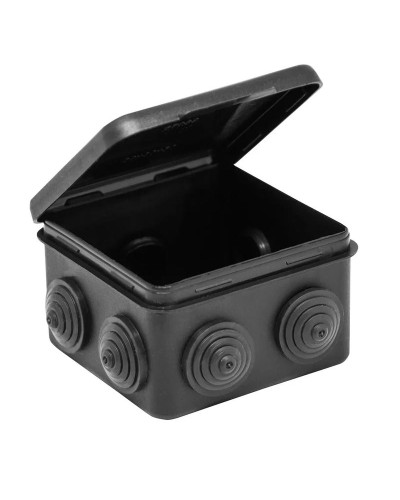 Коробка TYCO ОП 80х80х50мм откидная крышка УХЛ1 IP54 черный (67040МЧ). Коробка распределительная. RuVinil в Назрани