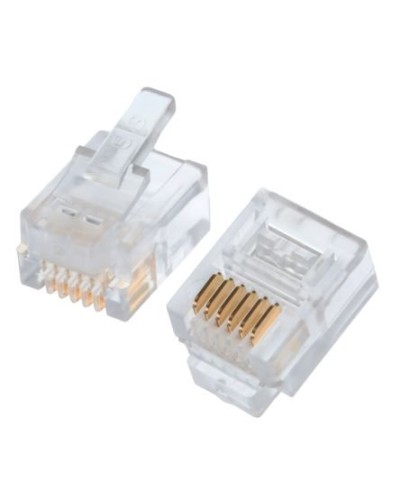Коннекторы 6P6C (RJ-11) (100шт) (10-0228). Телефонный разъем 6P6C (RJ-11). SUPRLAN в Назрани