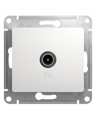 Glossa розетка TV антенна коннектор, 1-местная, скрытой установки, механизм, белый (GSL000193). Розетка TV антенна. Systeme Electric в Назрани